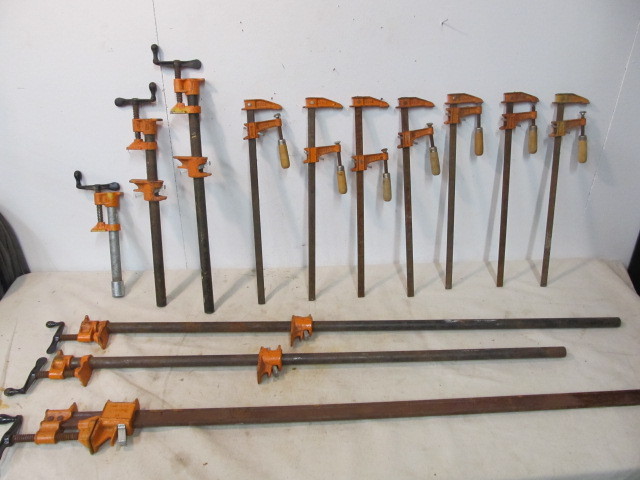lot 35 image: Large Lot of JORGENSEN Woodworking Clamps