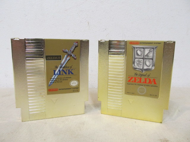 lot 141 image: Legend of Zelda & The Adventures of Link for Nintendo NES - MINT CONDITION Carts