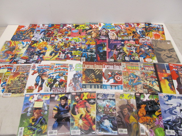 lot 195 image: Large Lot of X-Man, Punisher & Captain America Comic Books