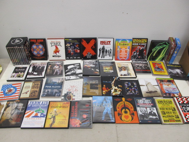 lot 224 image: Large Lot of Music DVDs - Concerts Documentaries etc
