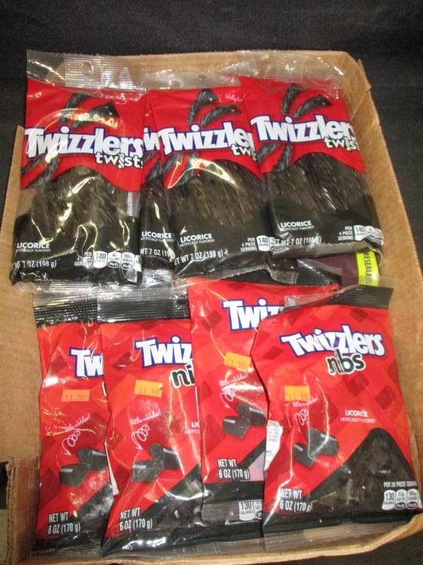 10 packs of black twizzler