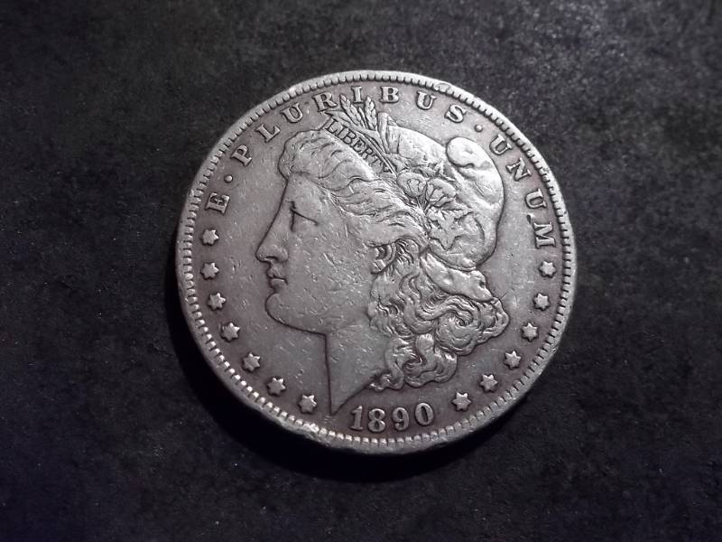 lot 4 image: 1890 CC  Morgan Silver Dollar