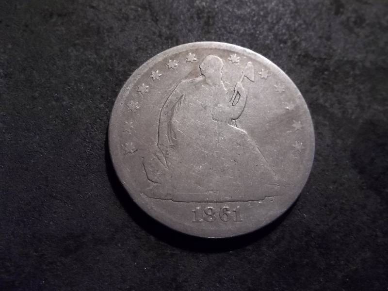 lot 55 image: 1861 O Seated Liberty Half Dollar