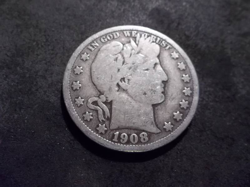 lot 57 image: 1908 D Barber Half Dollar