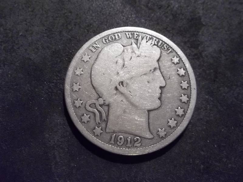lot 58 image: 1912 D Barber Half Dollar