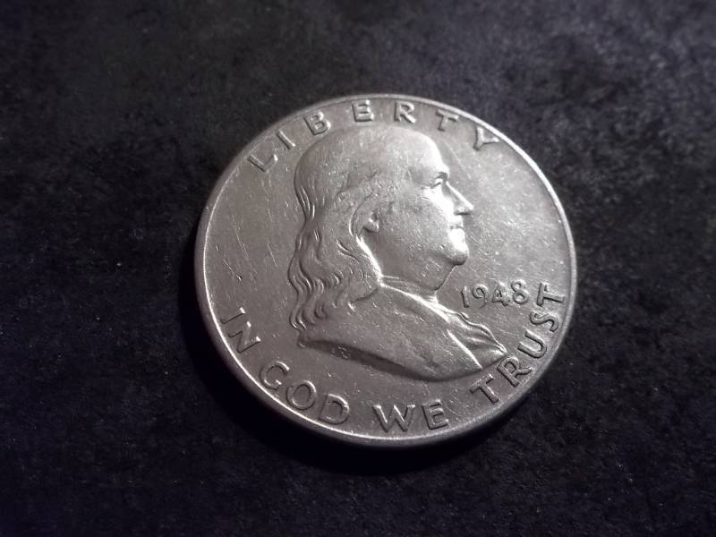 lot 117 image: 1948  Franklin Half Dollar