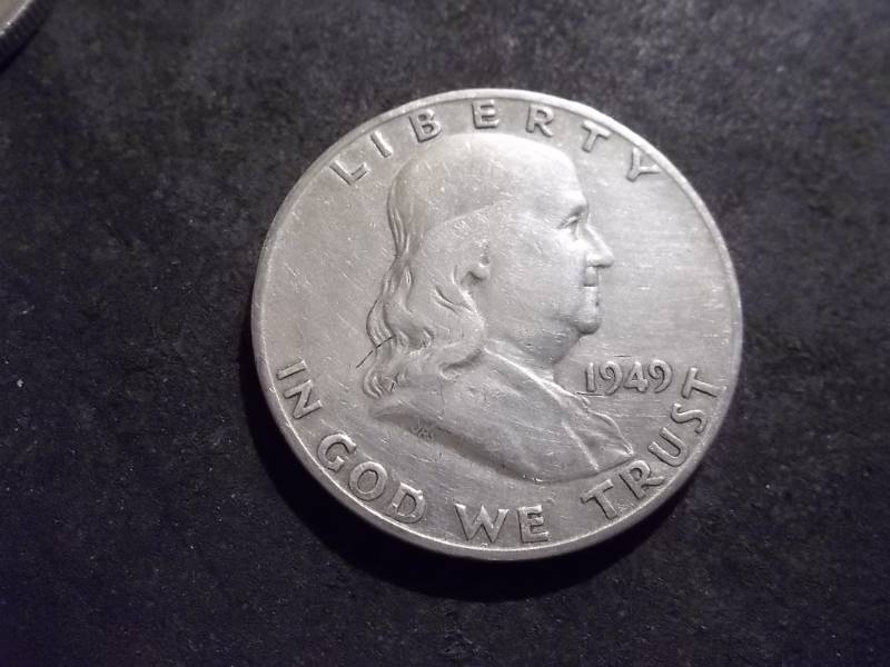 lot 121 image: 1949 S Franklin Half Dollar