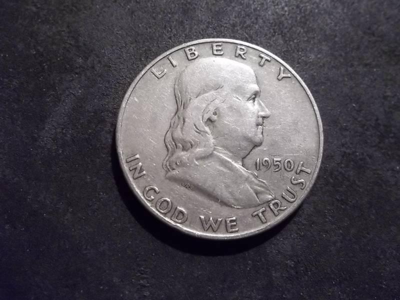 lot 123 image: 1950 D Franklin Half Dollar