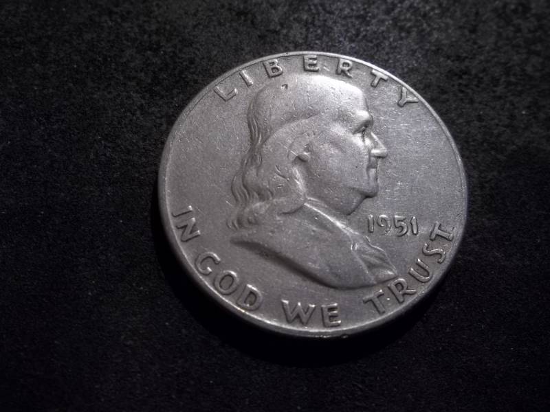 lot 124 image: 1951  Franklin Half Dollar