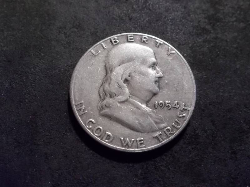 lot 135 image: 1954 S Franklin Half Dollar