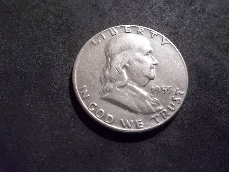 lot 136 image: 1955 Franklin Half Dollar