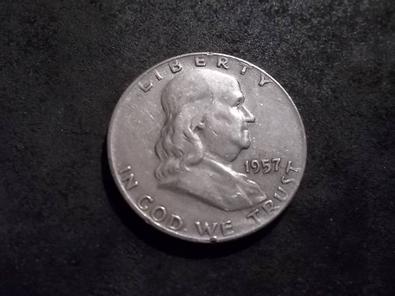 lot 139 image: 1957 D Franklin Half Dollar