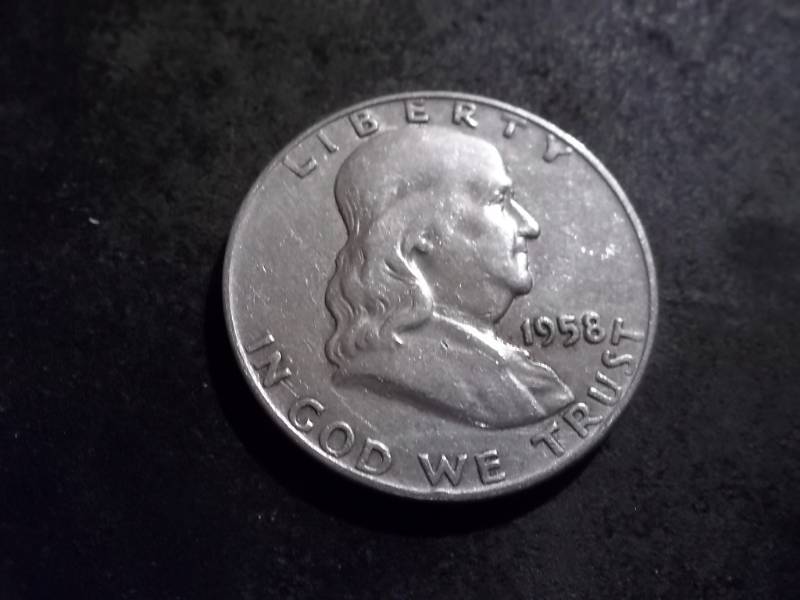 lot 140 image: 1958 D  Franklin Half Dollar