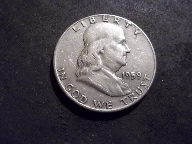 lot 142 image: 1959 D Franklin Half Dollar