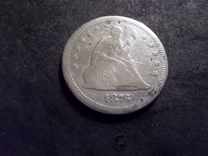 lot 154 image: 1876 S Seated Liberty Quarter