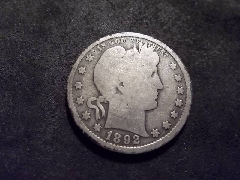 lot 158 image: 1892 Barber Quarter