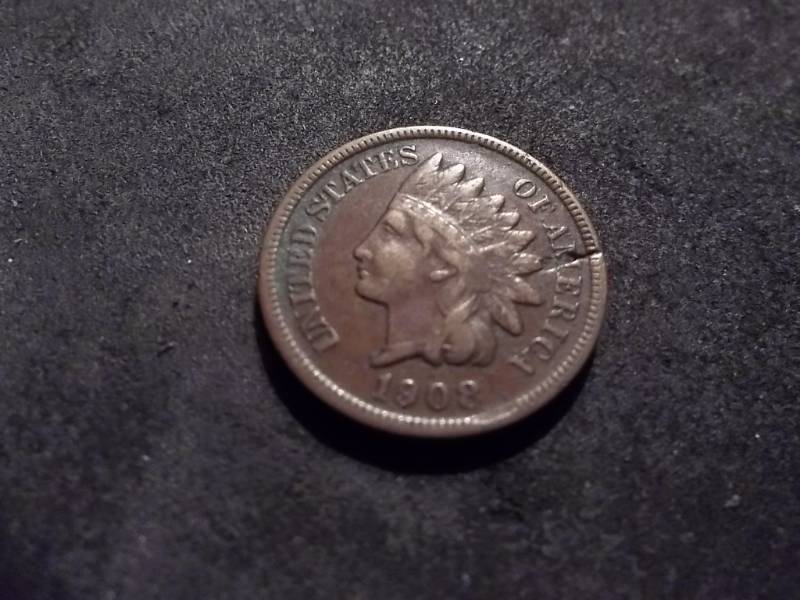 lot 181 image: 1908 S Indian Head Cent Key Coin