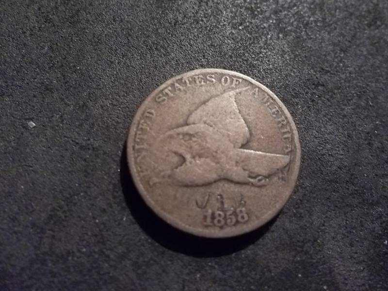 lot 185 image: 1858 Flying Eagle Cent Large Letters