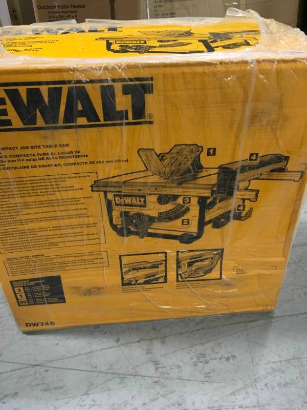 DEWALT 15-Amp Corded 10 in. Compact Job Site Table Saw with Site-Pro Modular Guarding System  open box in like new condition