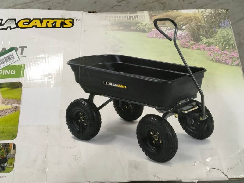 Gorilla Carts 600 lb. Poly Garden Dump Cart  open box in like new condition