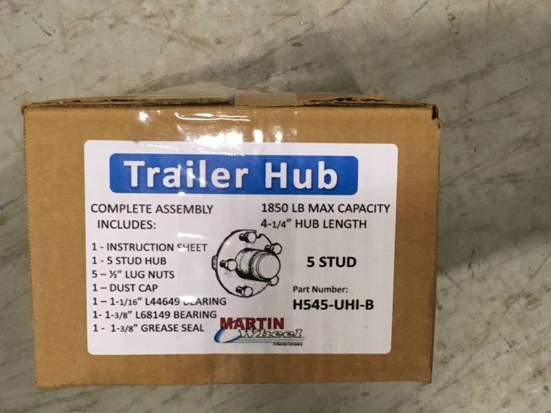 Martin Wheel 5-Bolt Hub Repair Kit for 1-116 in. Axle Pressed Stud for Trailers  open box in like new condition