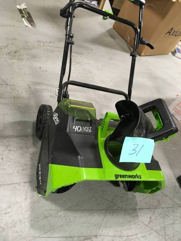 Greenworks Digi-Pro GMAX 20 in. 40-Volt Cordless Electric Snow Blower - Battery and Charger Included  open box in like new condition