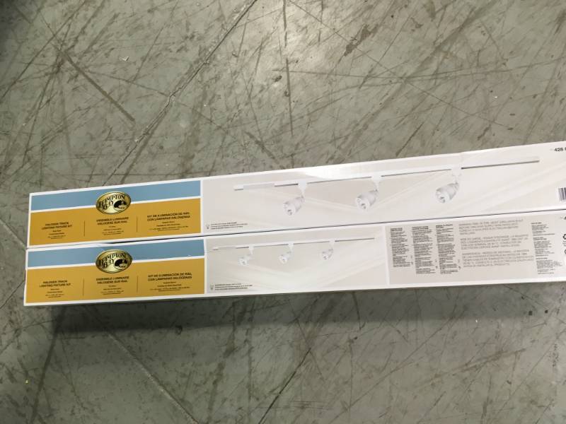 Hampton Bay 3-Light White Linear Track Lighting Kit LOT OF 2 new