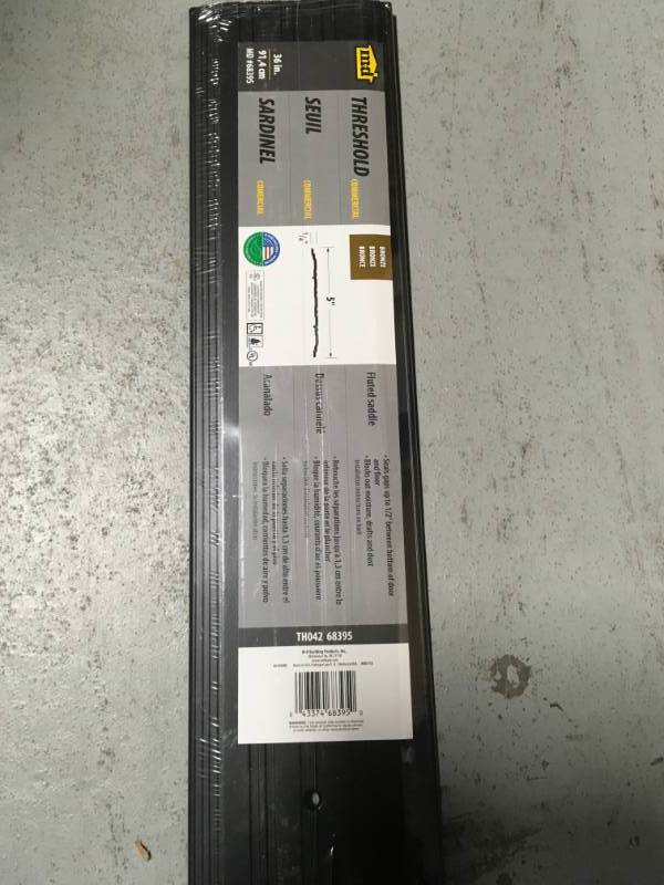 M-D Building Products TH042 14 in. x 5 in. x 36 in. Bronze Fluted Saddle Threshold not used