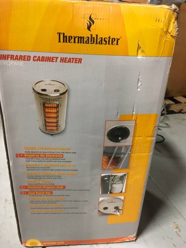 Thermablaster 32,000 BTU Portable Propane Infrared Compact Heater  open box in like new condition