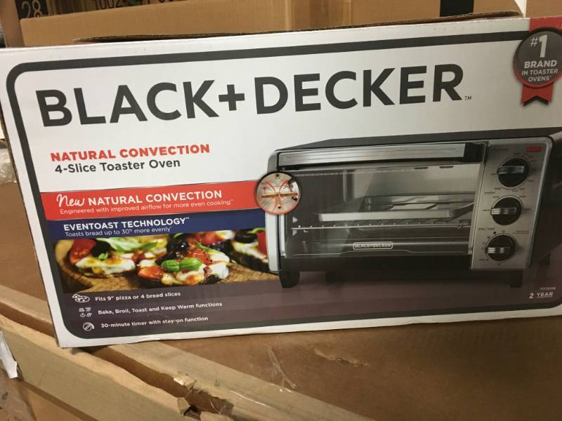 BLACK+DECKER B+D 4-Slice Natural Black Convection Toaster Oven (3
