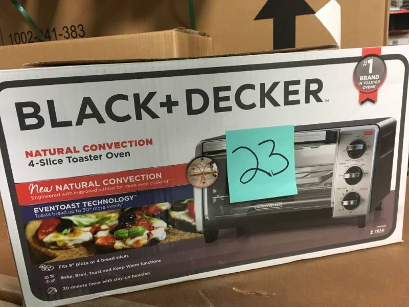BLACK+DECKER 4-Slice Toaster Oven with Natural Convection new OPEN BOX