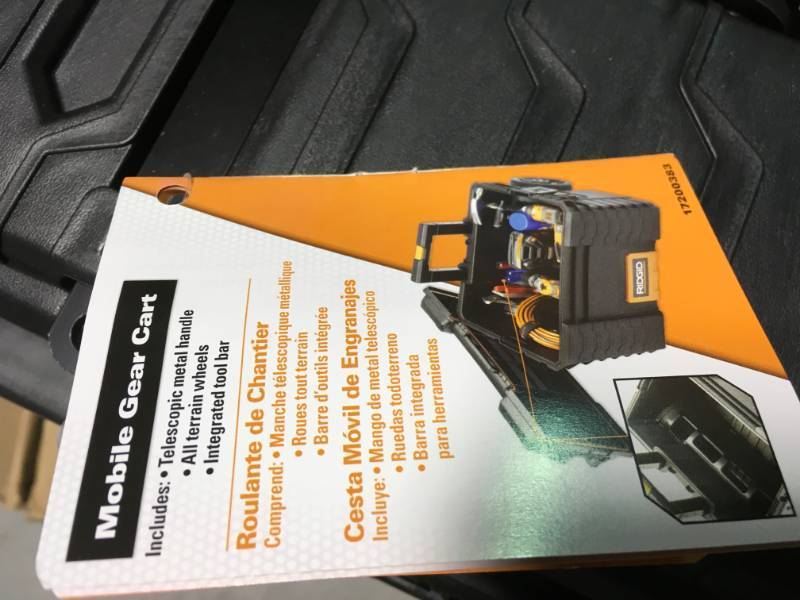 RIDGID 22 in. Pro Gear Cart Tool Box in Black open box in like new condition