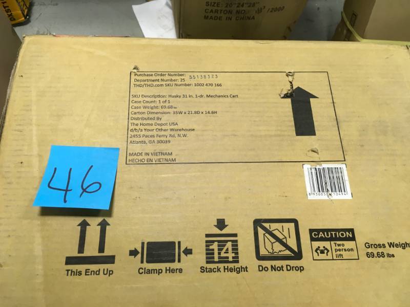 Husky 31 in. 1-Drawer Utility Cart open box in like new condition