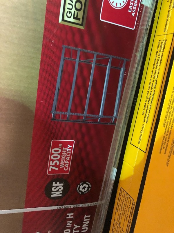 Husky 90 in. H x 90 in. W x 24 in. D 5 Shelf Welded Steel Shelving Unit with Wire Deck in Black in good conditions