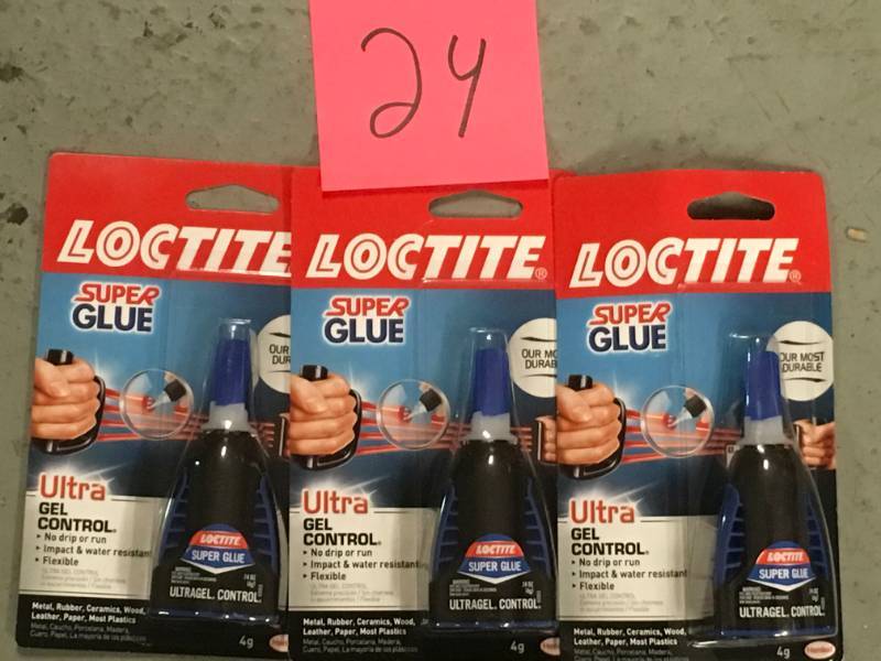 lot 24 image: Loctite 4g Ultra Gel Control Super Glue Bottle LOT OF 3not used