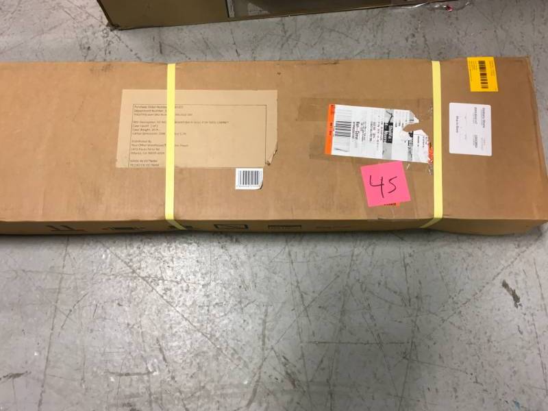 lot 45 image: Husky 52 in. Pegboard Back Wall for Tool Cabinet, Black open box in like new condition