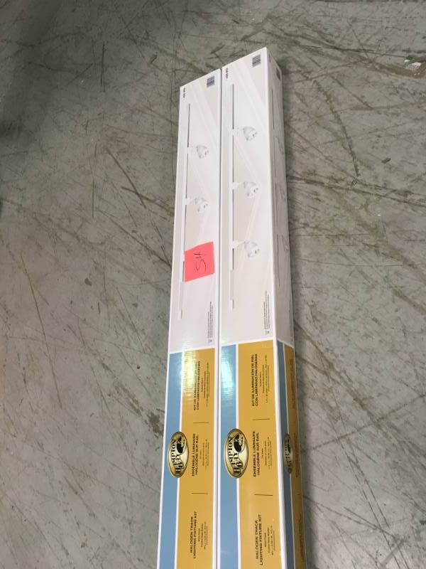 lot 54 image: Hampton Bay 3-Light White Linear Track Lighting Kit LOT OF 2 not used