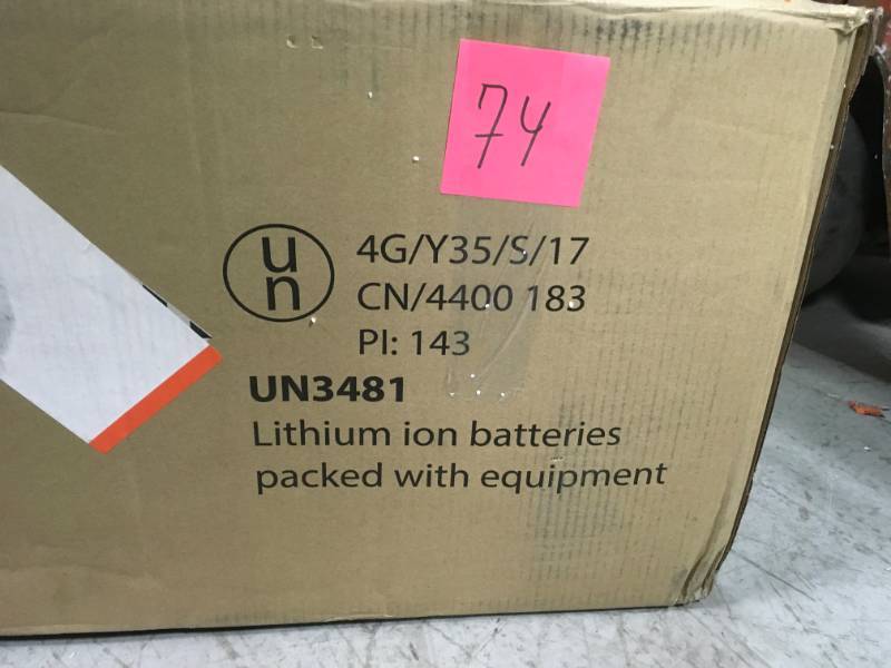 lot 74 image: Ryobi 20 in. 40-Volt Brushless Lithium-Ion Cordless Battery Walk Behind Push Lawn Mower - 5.0 Ah BatteryCharger Included open box in like new condition