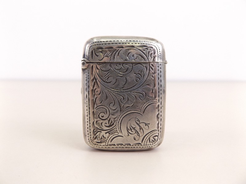 Antique 1907 Birmingham .925 Sterling Silver Match Safe