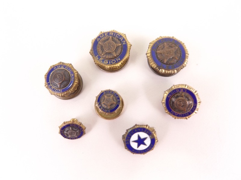 Lot of 7 Vintage American Legion Pins