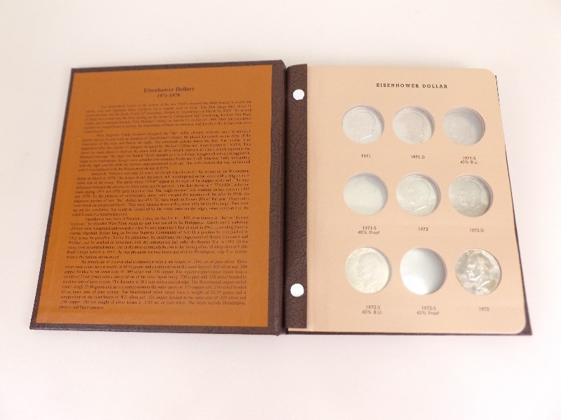 Dansco Coin Book of 19 Gem Mint BU Eisenhower Dollars