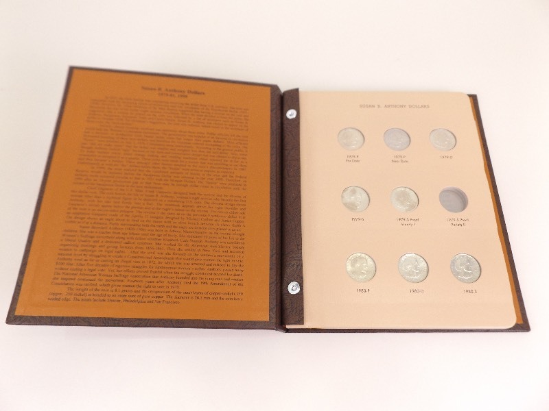 Dansco Coin Book of 14 Gem Mint BU Susan B. Anthony Dollars
