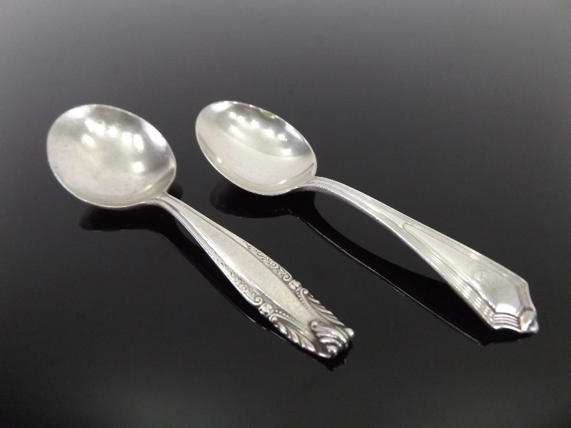2 Antique .925 Sterling Silver Spoons