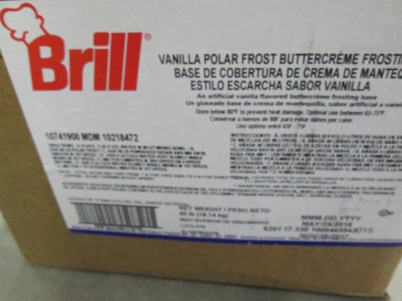 40 lb Box of Brill Vanilla Buttercr...