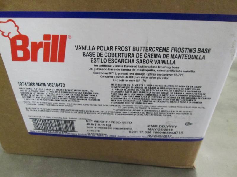 40 lb Box of Brill Vanilla Buttercr...