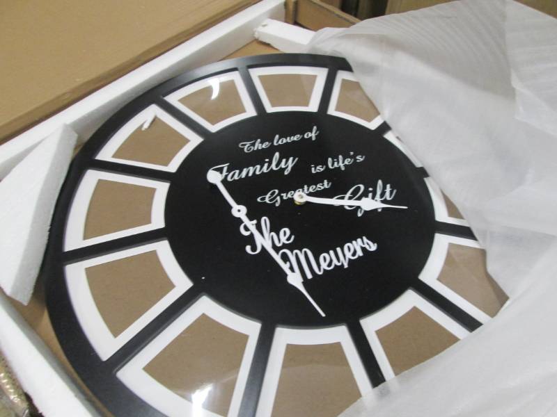 Personalized Wall Clock- open box, ...