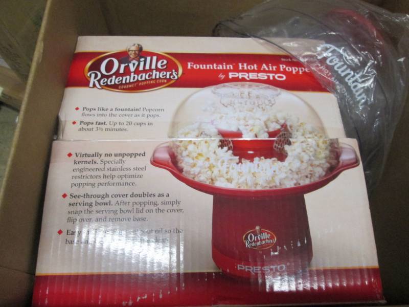 Presto Fountain Air Popper open box...