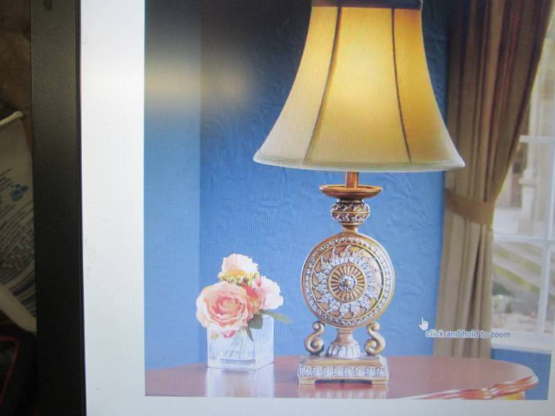Monticello Ornate Table Lamp open b...
