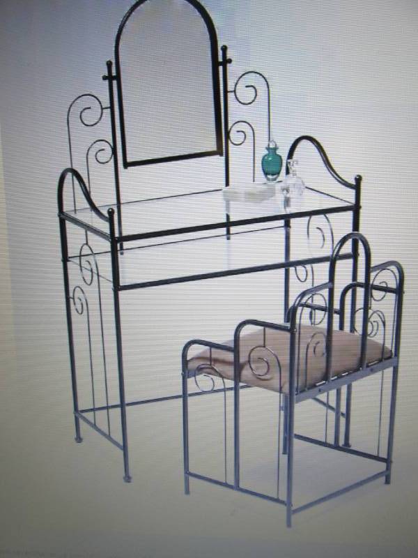 Scroll & Glass Vanity Set open box ...