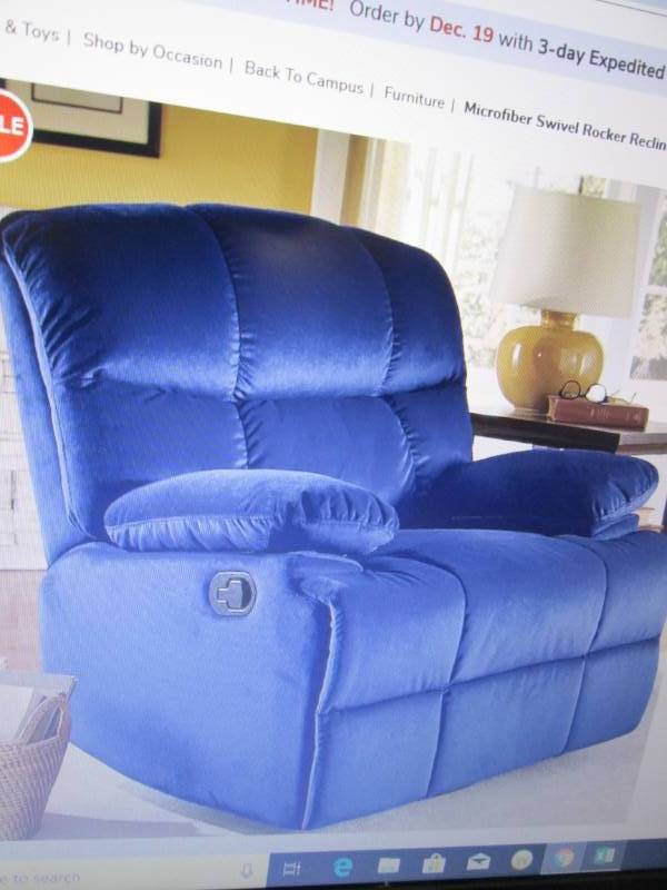 Microfiber Swivel Rocker Recliner o...